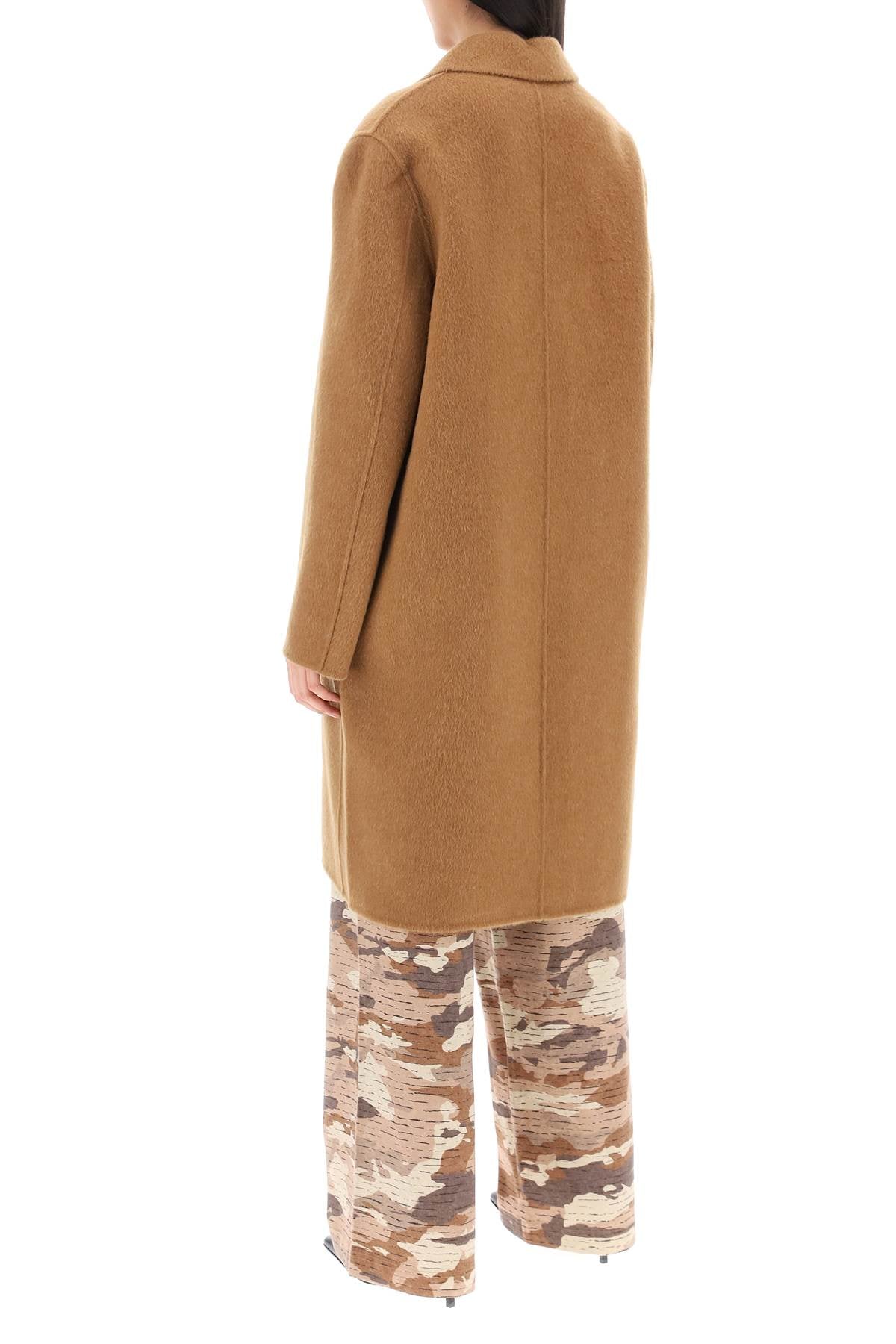 Acne Studios midi wool and alpaca coat