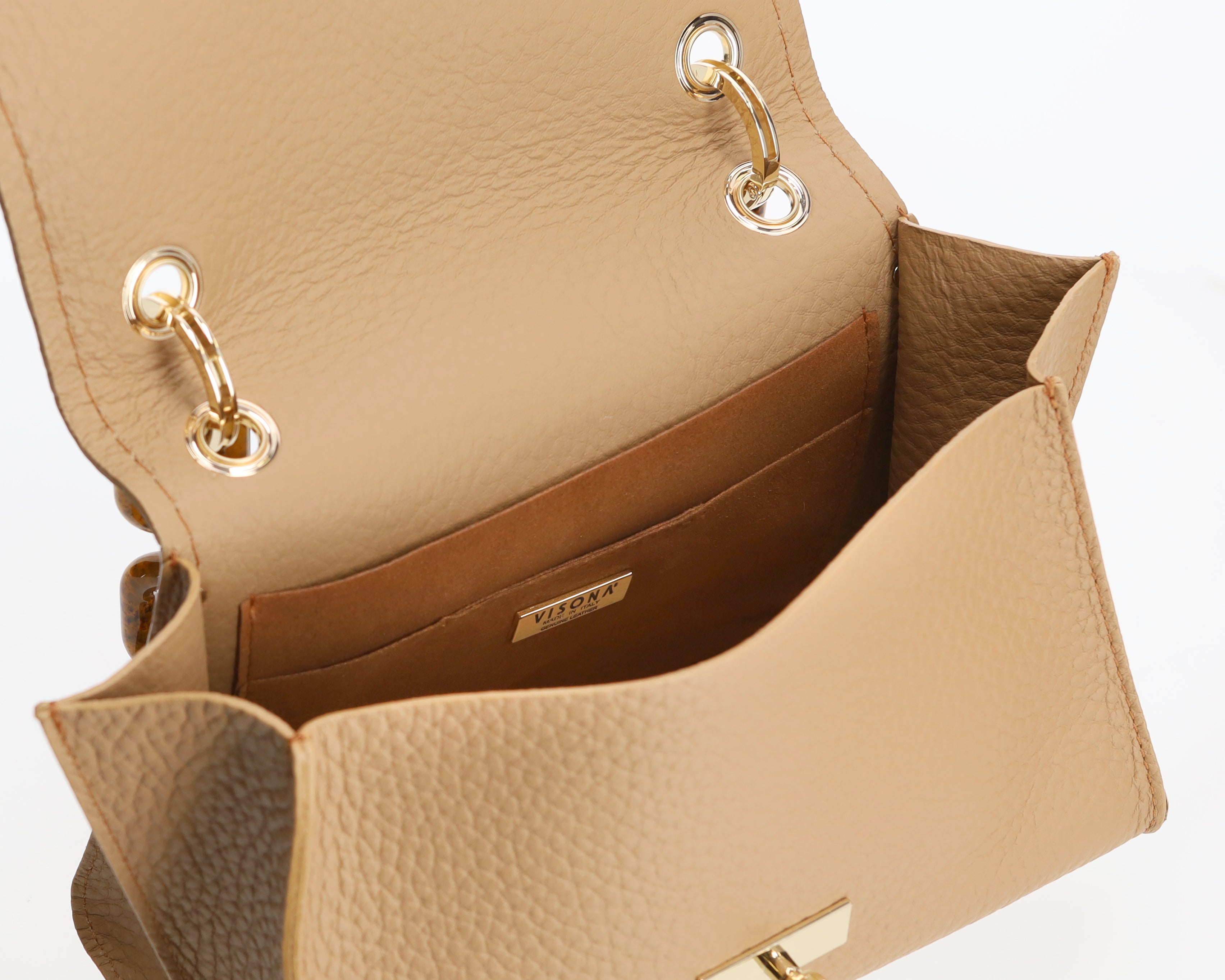 Visona' AMBRA Italian Leather Shoulder Bag