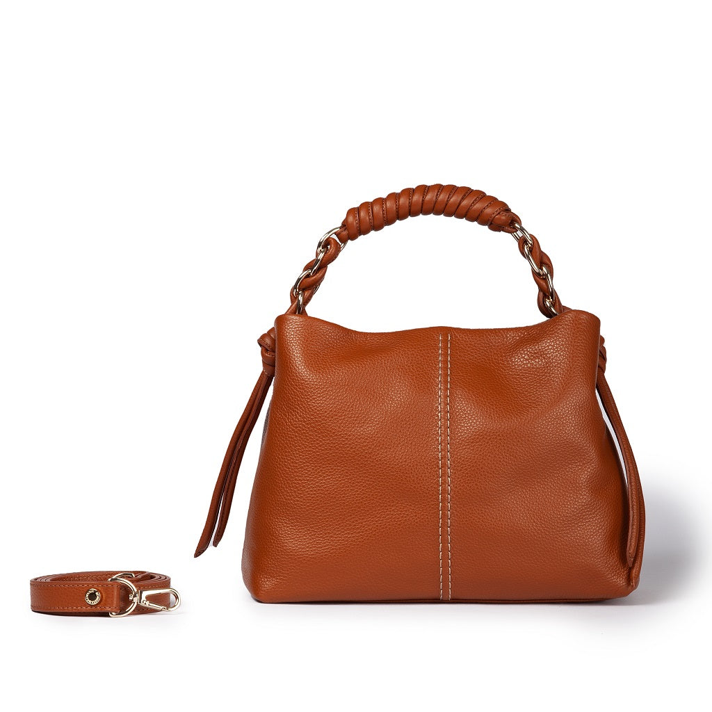 Amina Petite Luxe Soft Leather Top Handle Bag