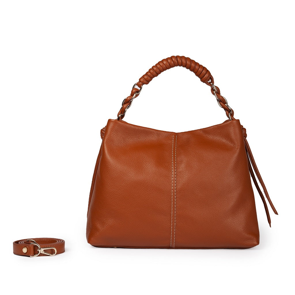 Amina Soft Leather Tubing Handle Bag by Roberta Gandolfi