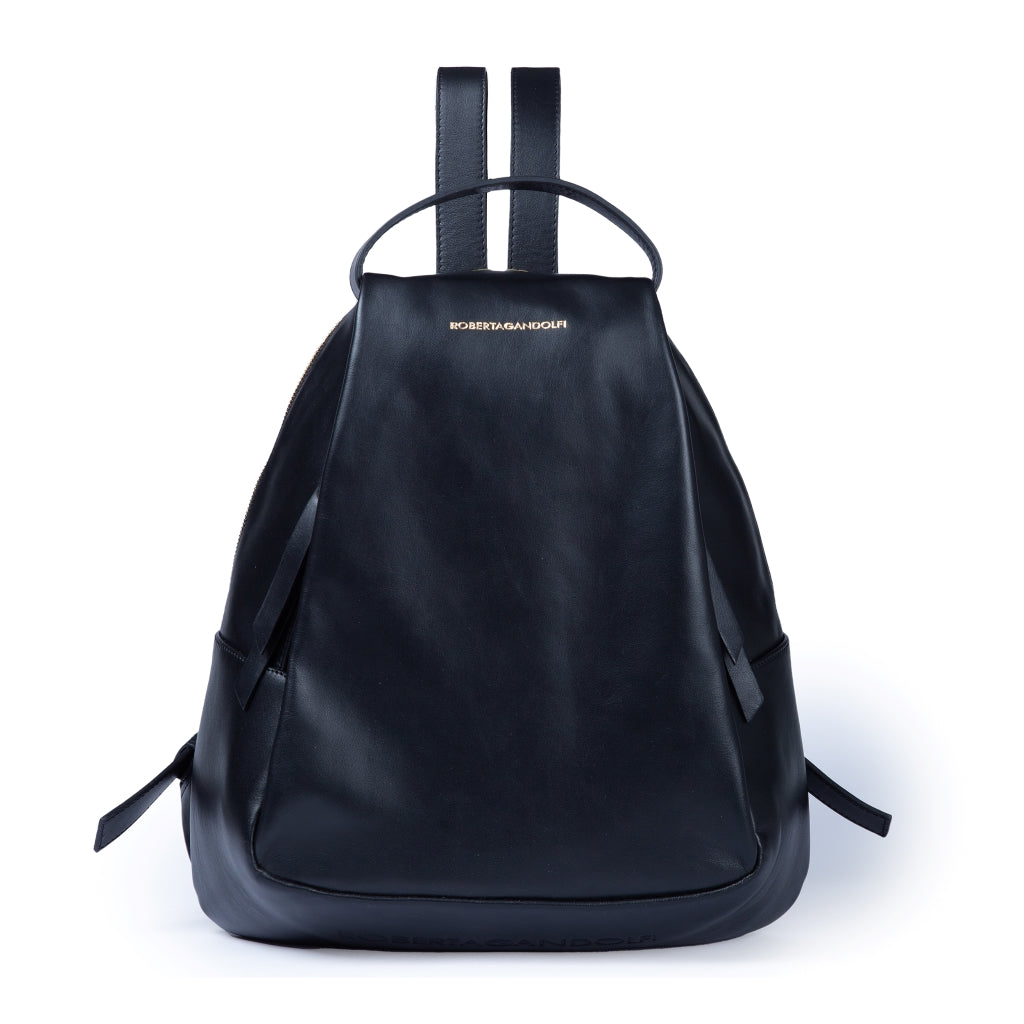 Roberta Gandolfi Micol Shiny Ergonomic Leather Backpack