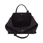 Pugnetti Parma Bell Calfskin Top Handle Bag in Classic Black