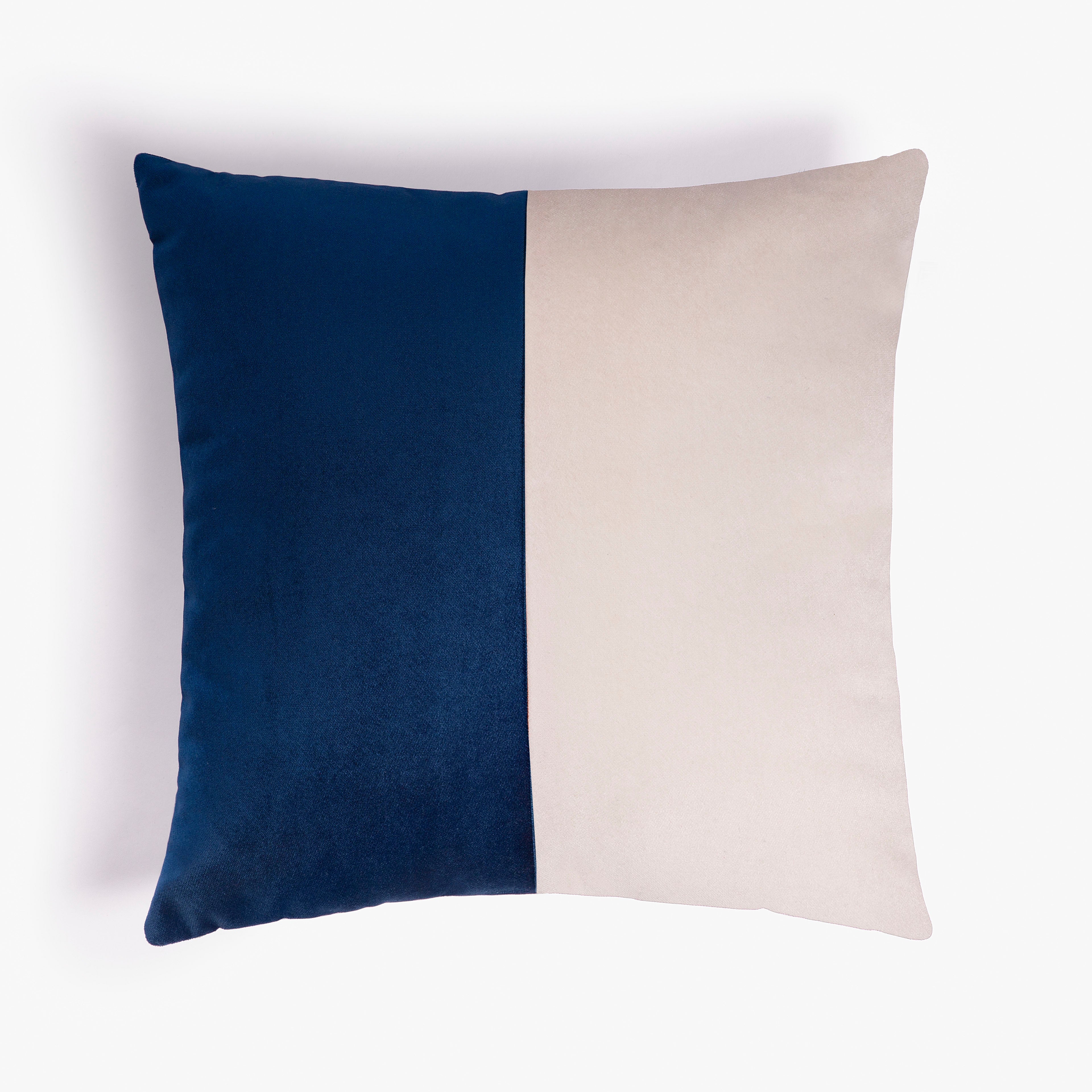 Lo Decor Double Optical Blue Velvet Cushion