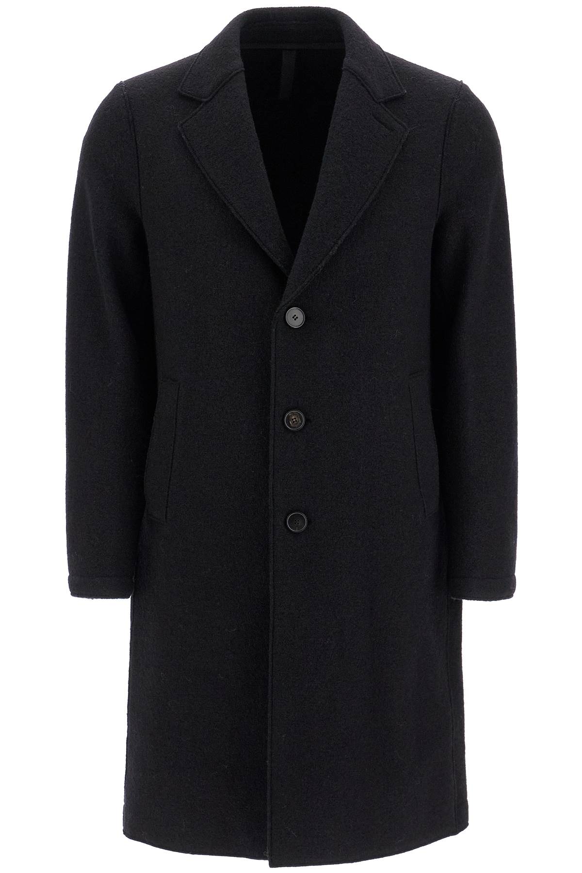 Harris Wharf London single-breasted wool coat in boiled