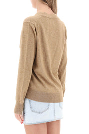 Isabel Marant Etoile karin cardigan with logo intarsia