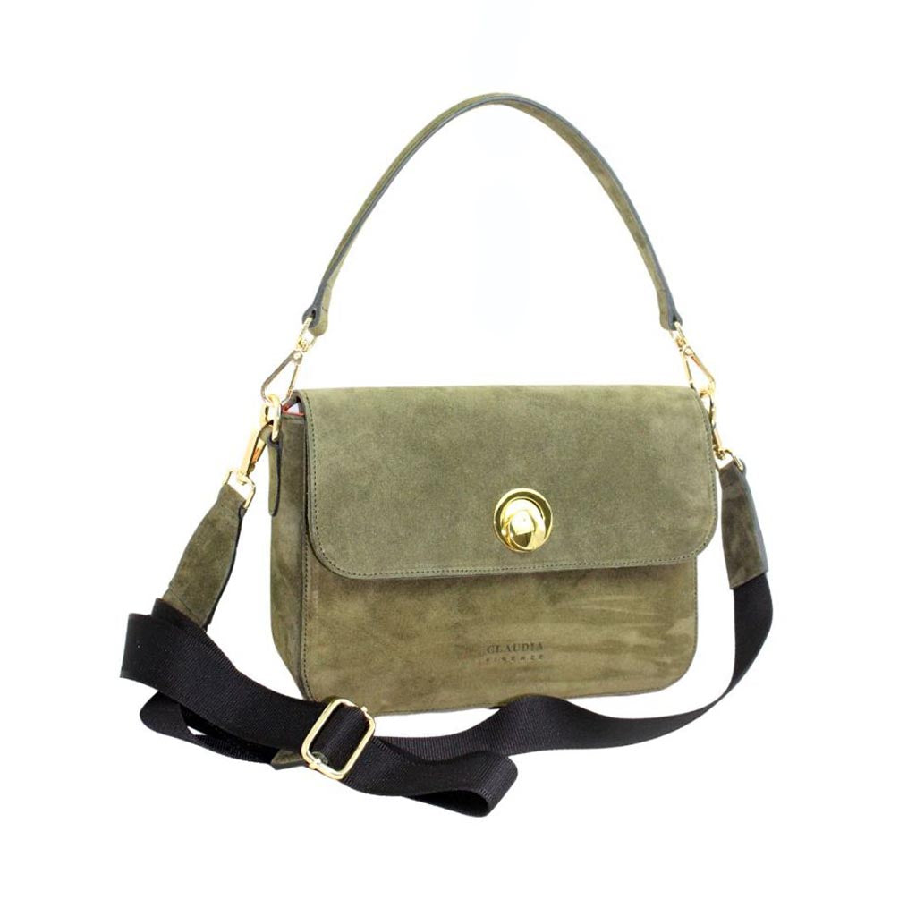 Claudia Firenze Florinda Suede Top Handle Bag - Italian Craftsmanship