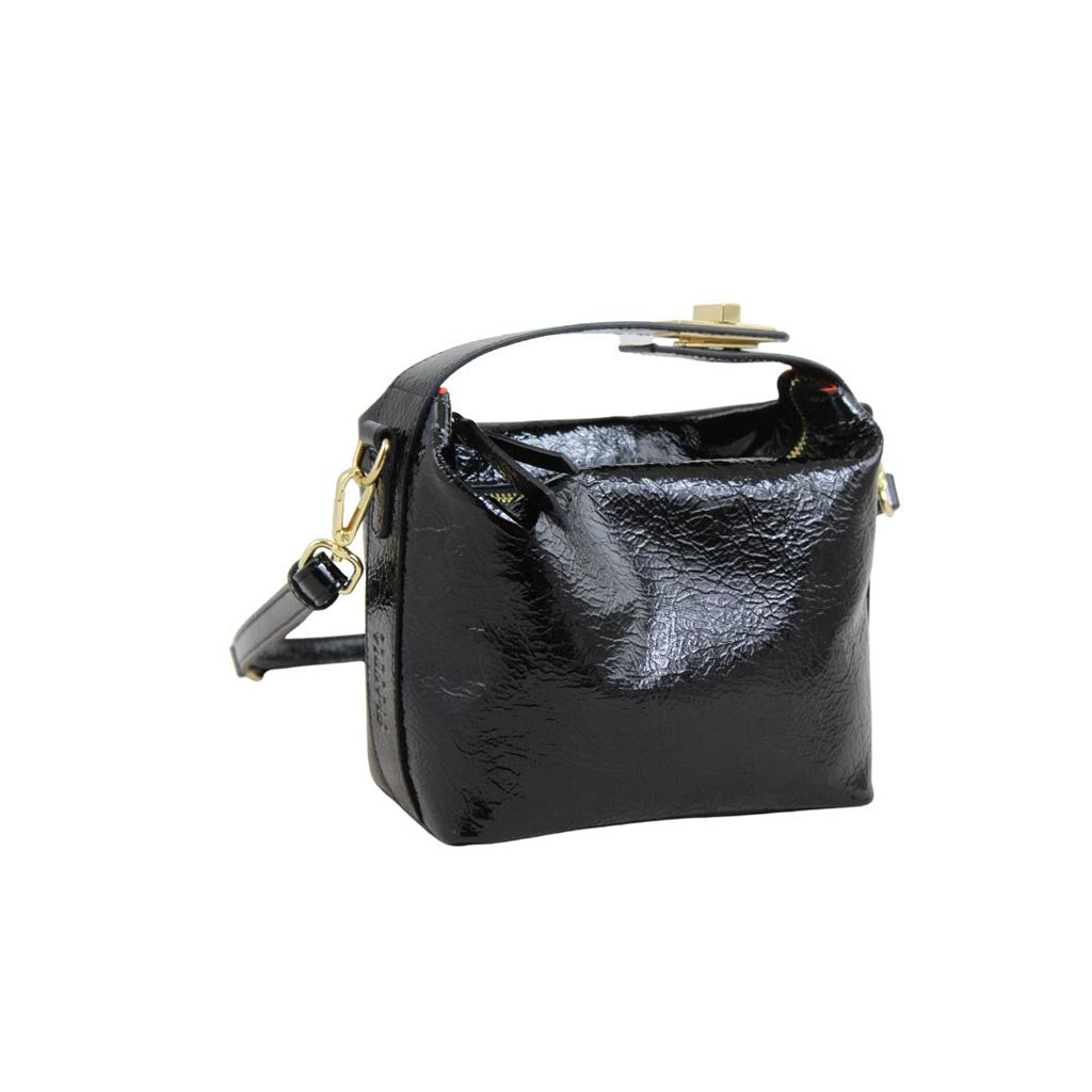 Claudia Firenze Naplak Fosca Patent Calfskin Top Handle Bag