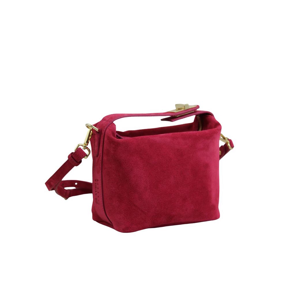 Claudia Firenze Suede Fosca Top Handle Bag - Italian Craftsmanship