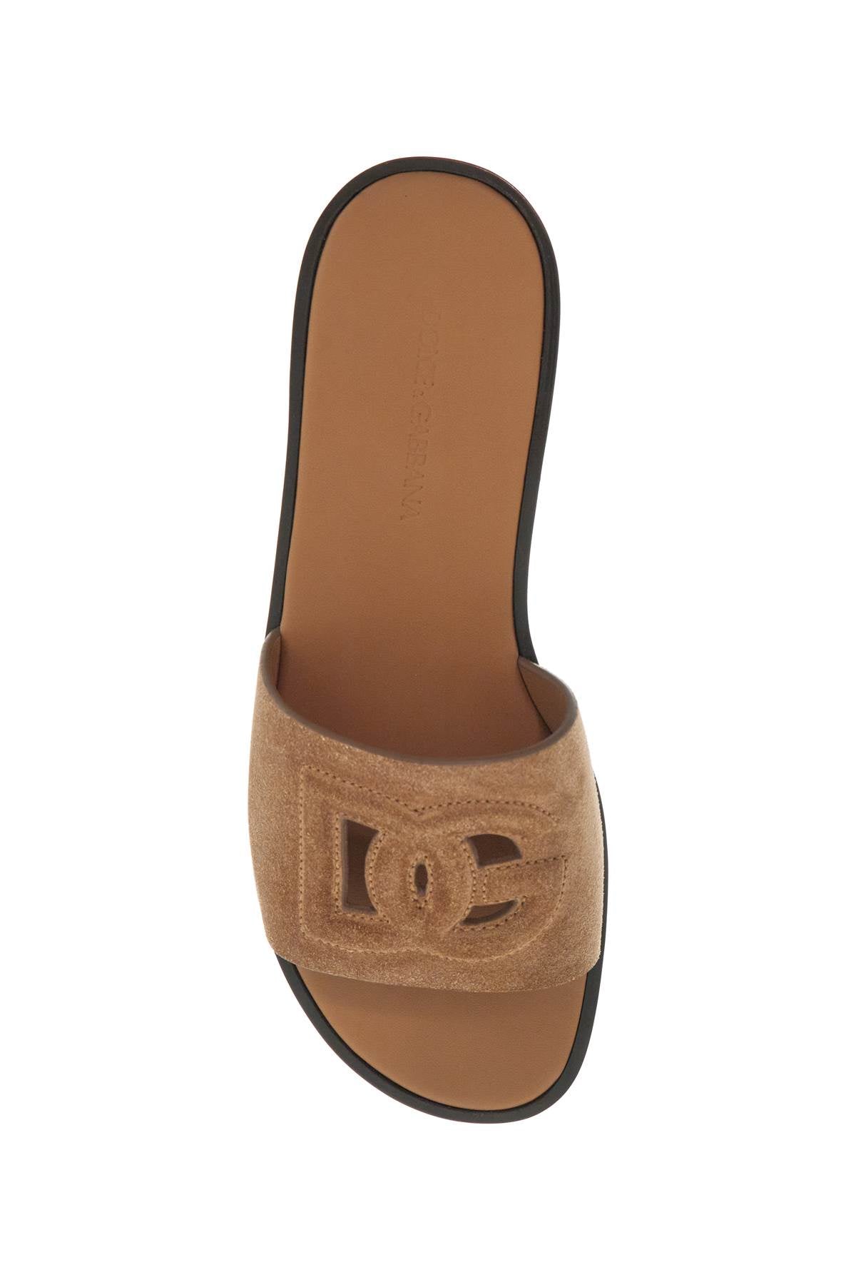 Dolce & Gabbana "dg logo suede slides for stylish