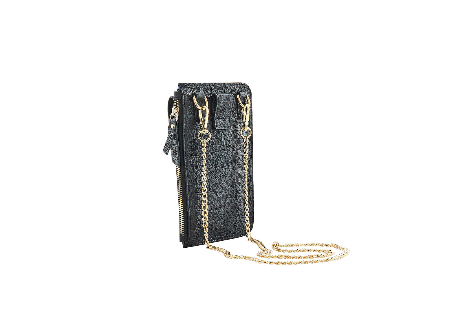 DORINA Pebble Grain Leather Phone Case with Chain Strap