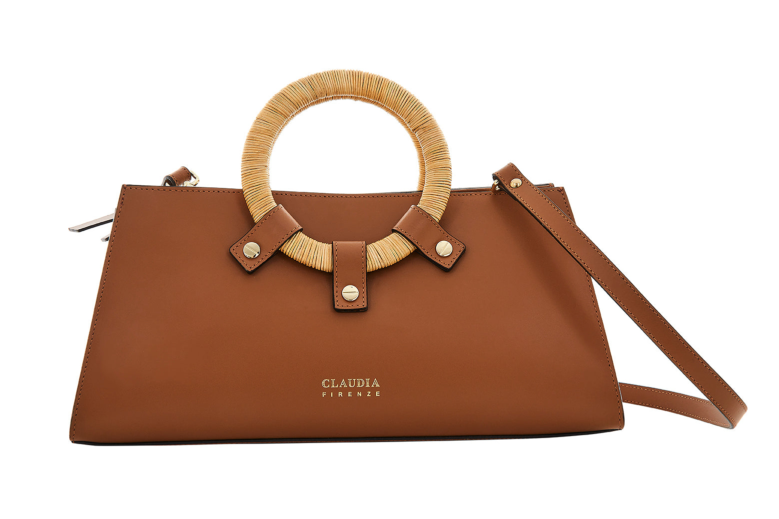 GRETA Calf Leather Top Handle Bag by Claudia Firenze