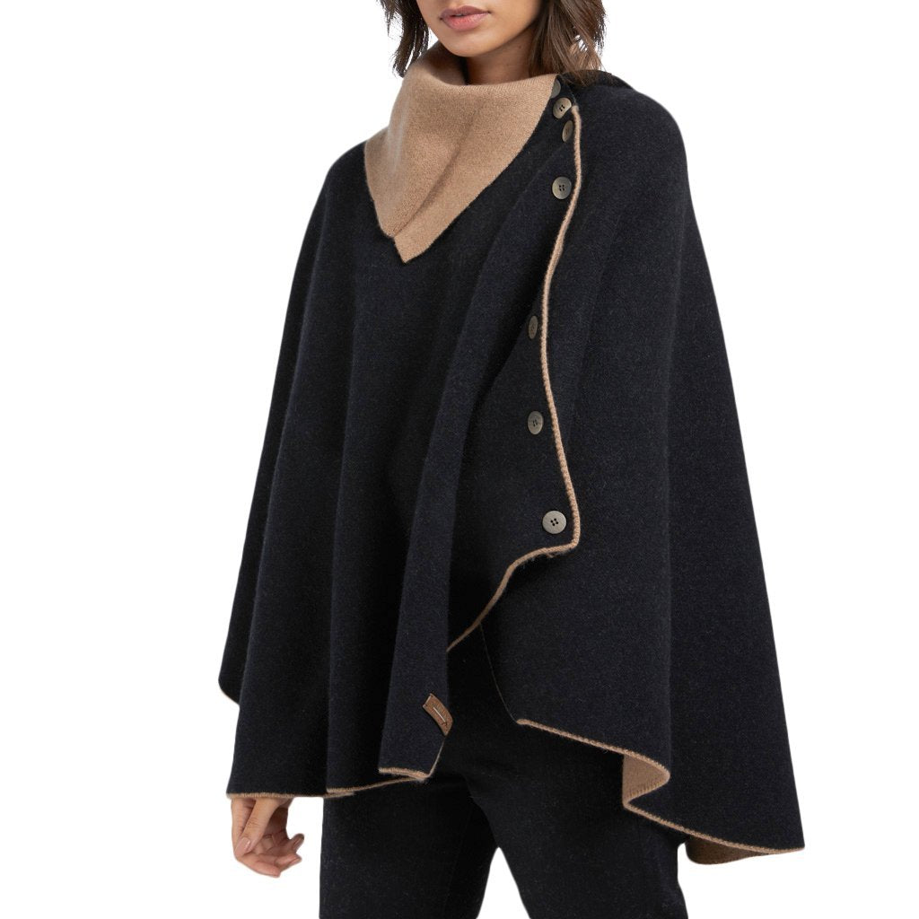 Siena Luxe Zip Cashmere Poncho