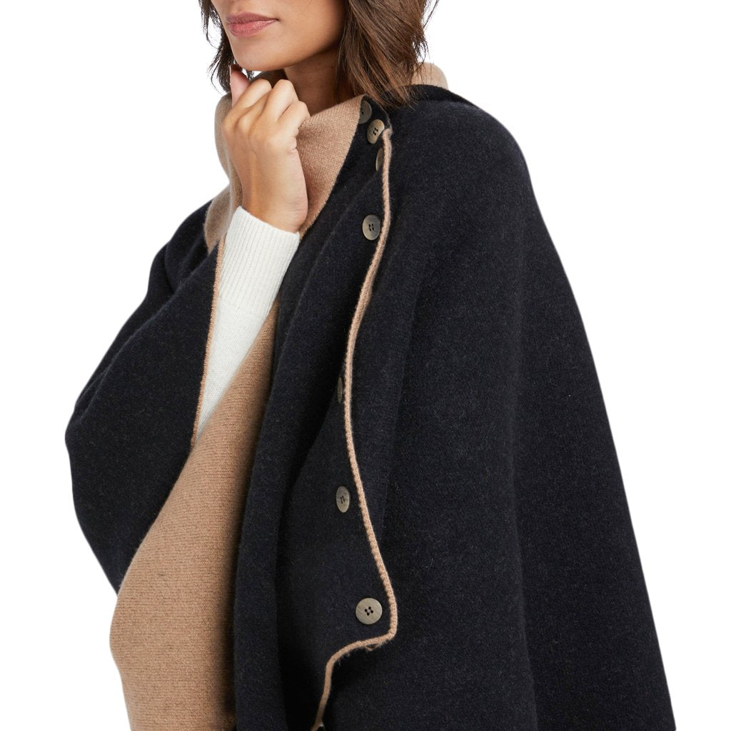 Siena Luxe Zip Cashmere Poncho