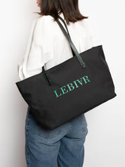 Lebiarin Sofi Black Nylon Shoulder Bag