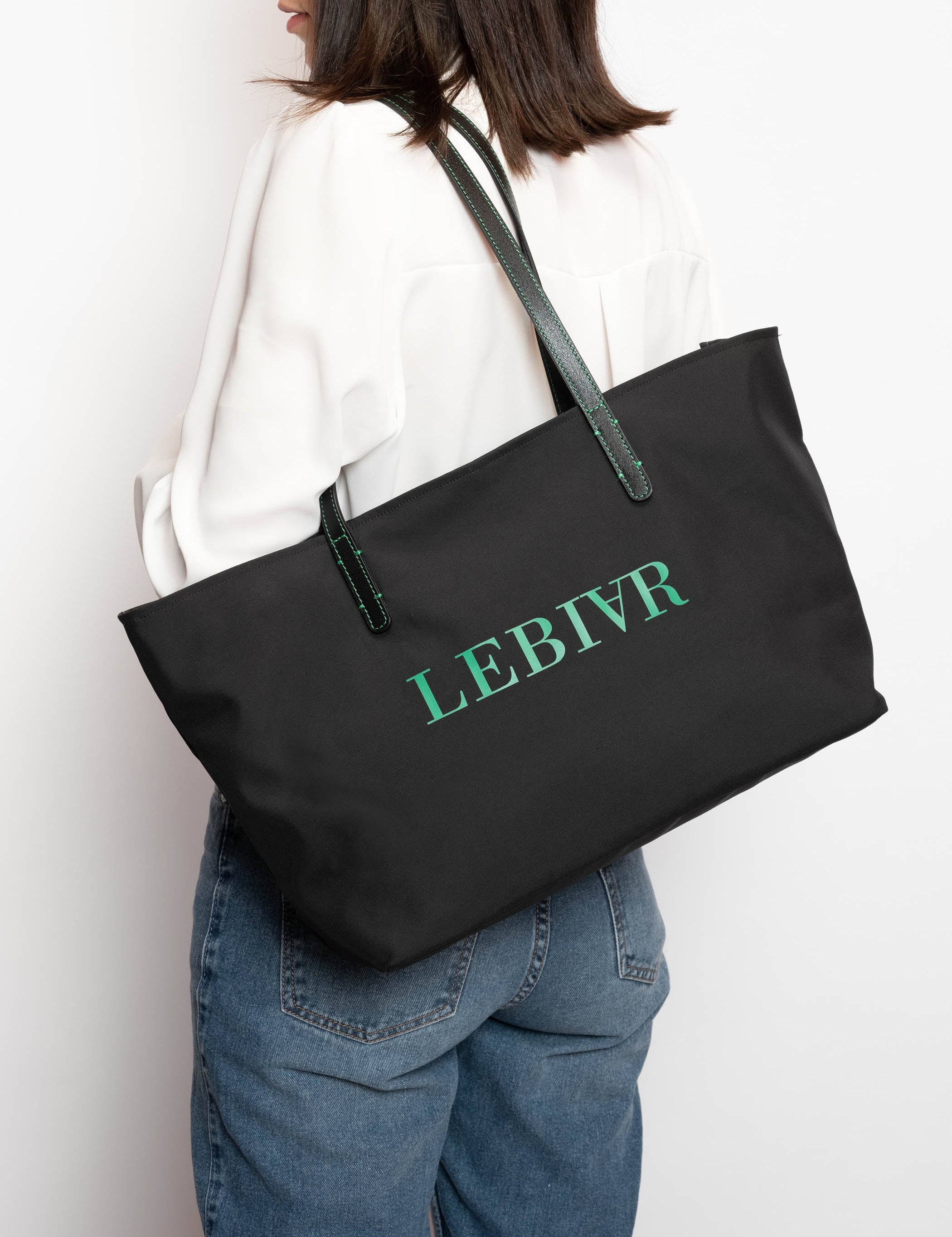 Lebiarin Sofi Black Nylon Shoulder Bag