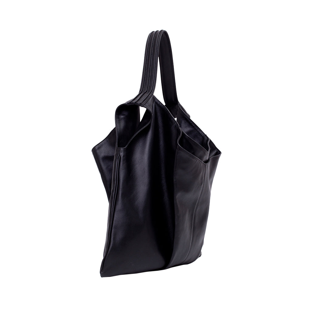 Sara Valente Eva Nappa Leather Top Handle Bag - Midnight Blue