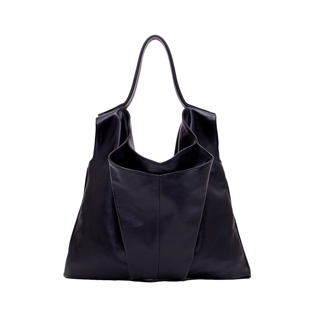 Sara Valente Eva Nappa Leather Top Handle Bag - Midnight Blue