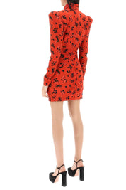 Alessandra Rich high-neck floral mini dress