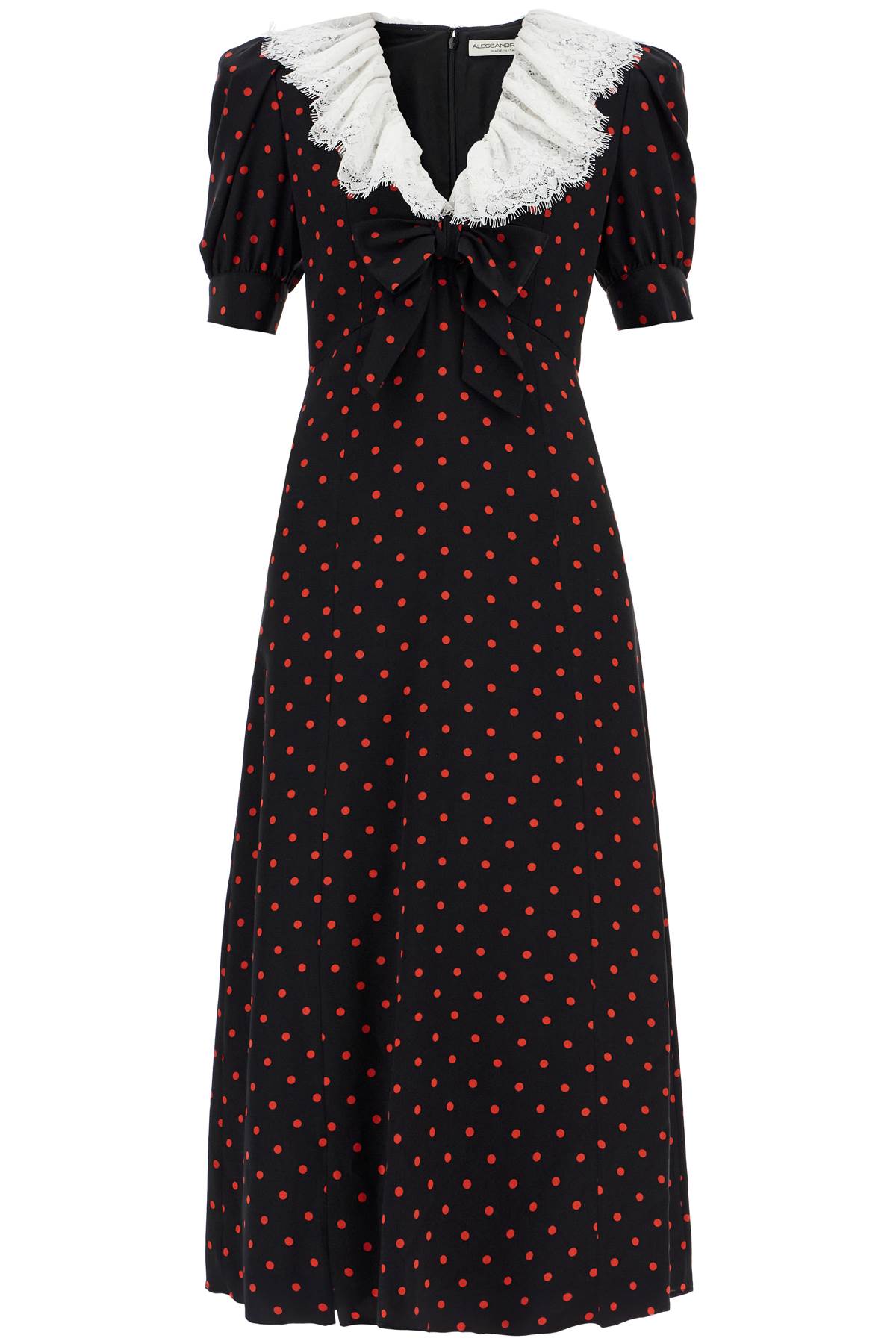 Alessandra Rich "polka dot silk midi dress"