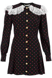 Alessandra Rich "silk polka dot mini dress