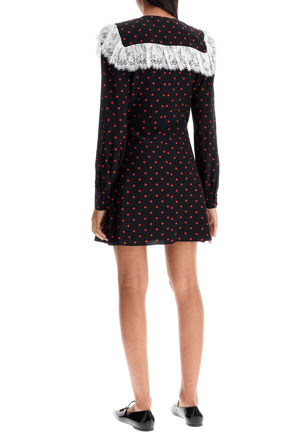 Alessandra Rich "silk polka dot mini dress