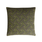 Lo Decor Rock Collection Cushion - Green Geometric Velvet