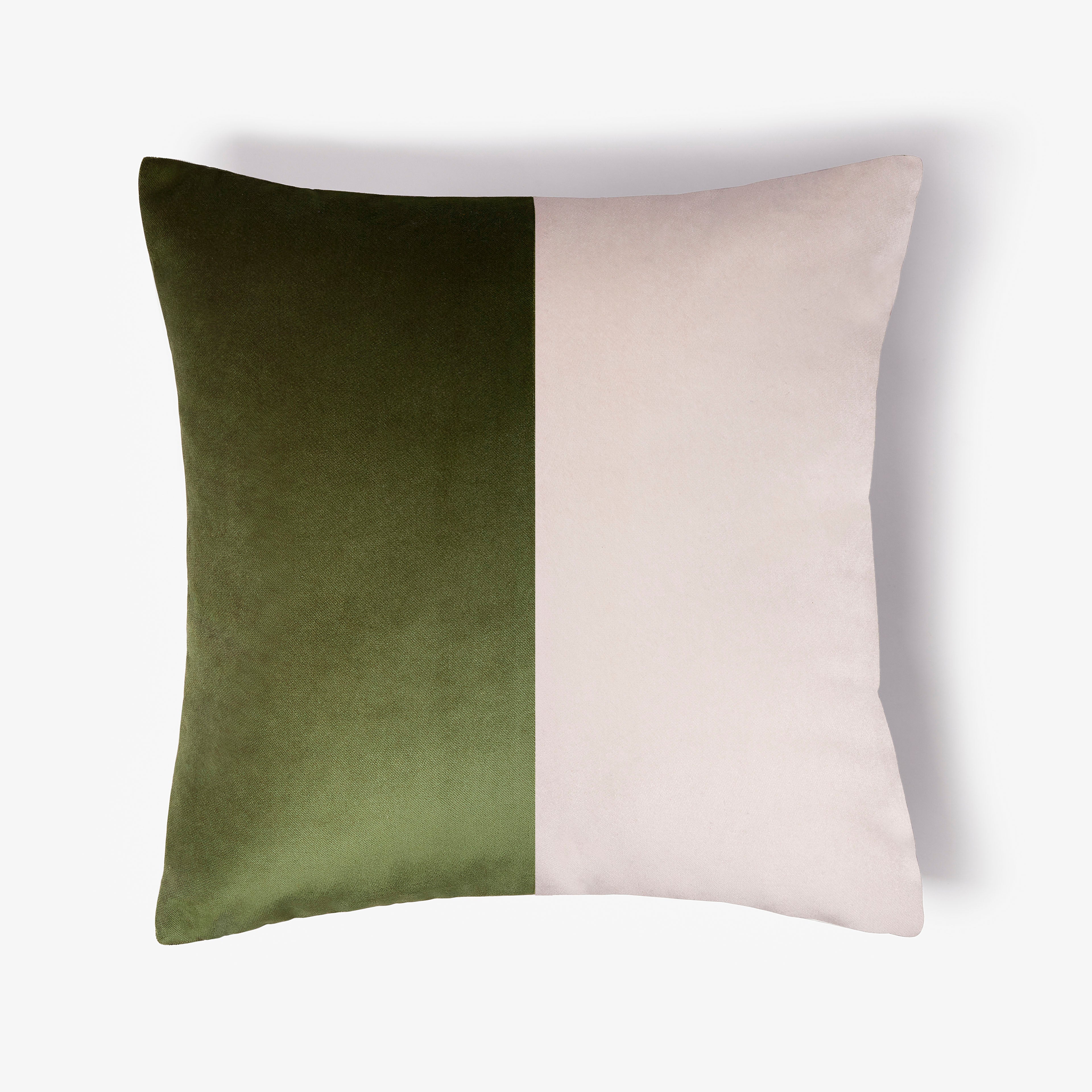 Emerald Velvet Geometric Cushion