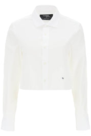 Homme Girls cotton twill cropped shirt