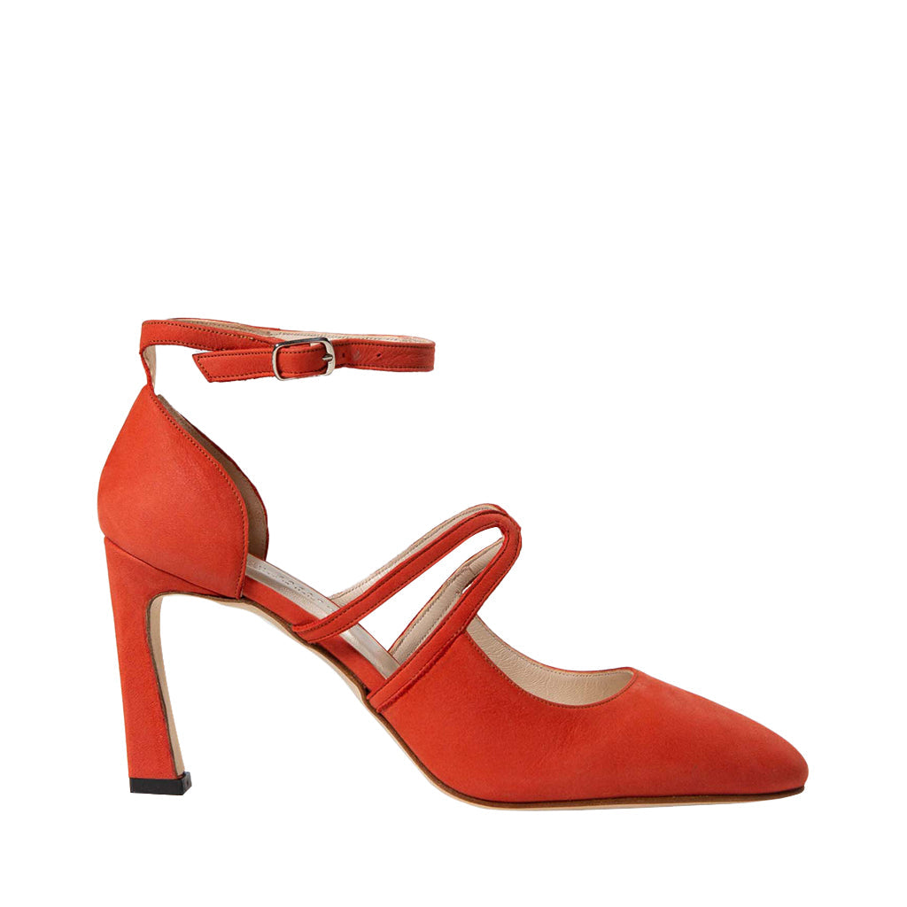 Jasmine Aperol Nubuck Heels