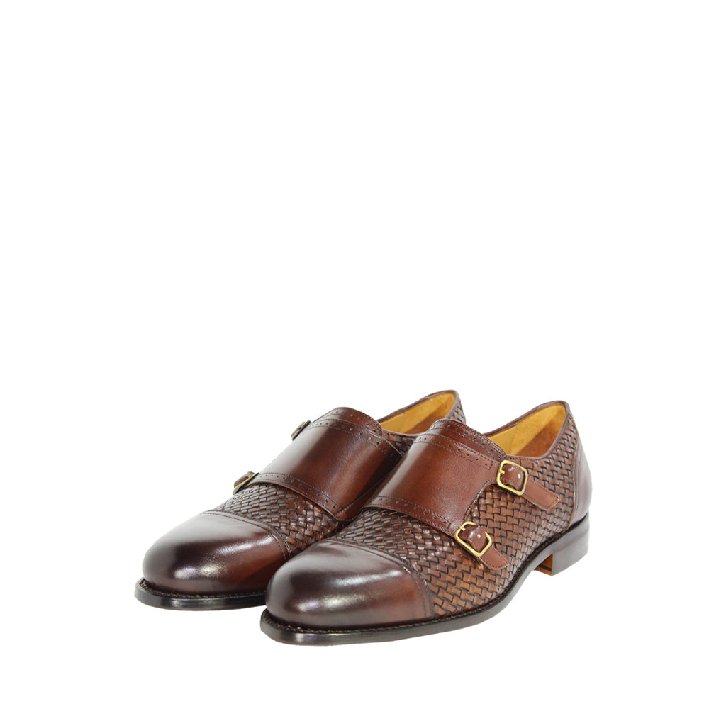Roberto Hand-Painted Brown Calf Leather Oxfords