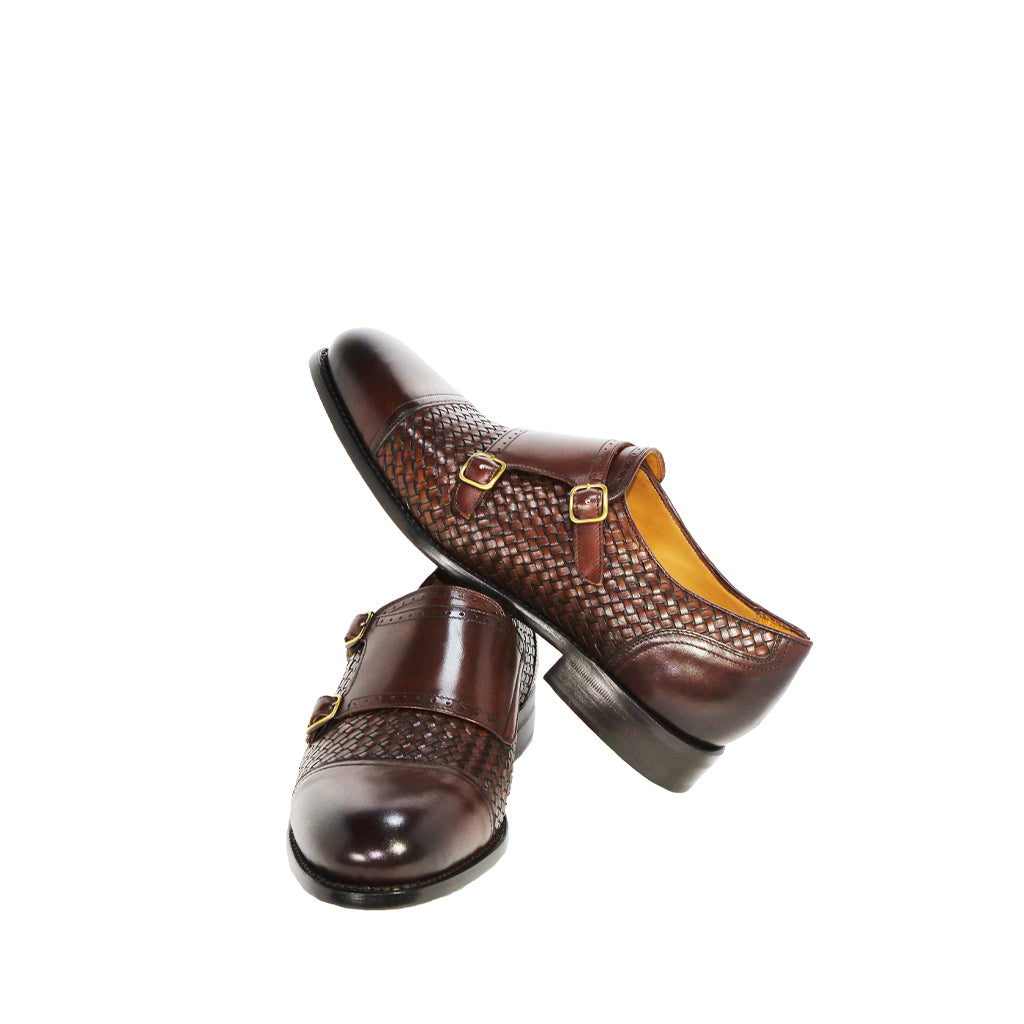 Roberto Hand-Painted Brown Calf Leather Oxfords