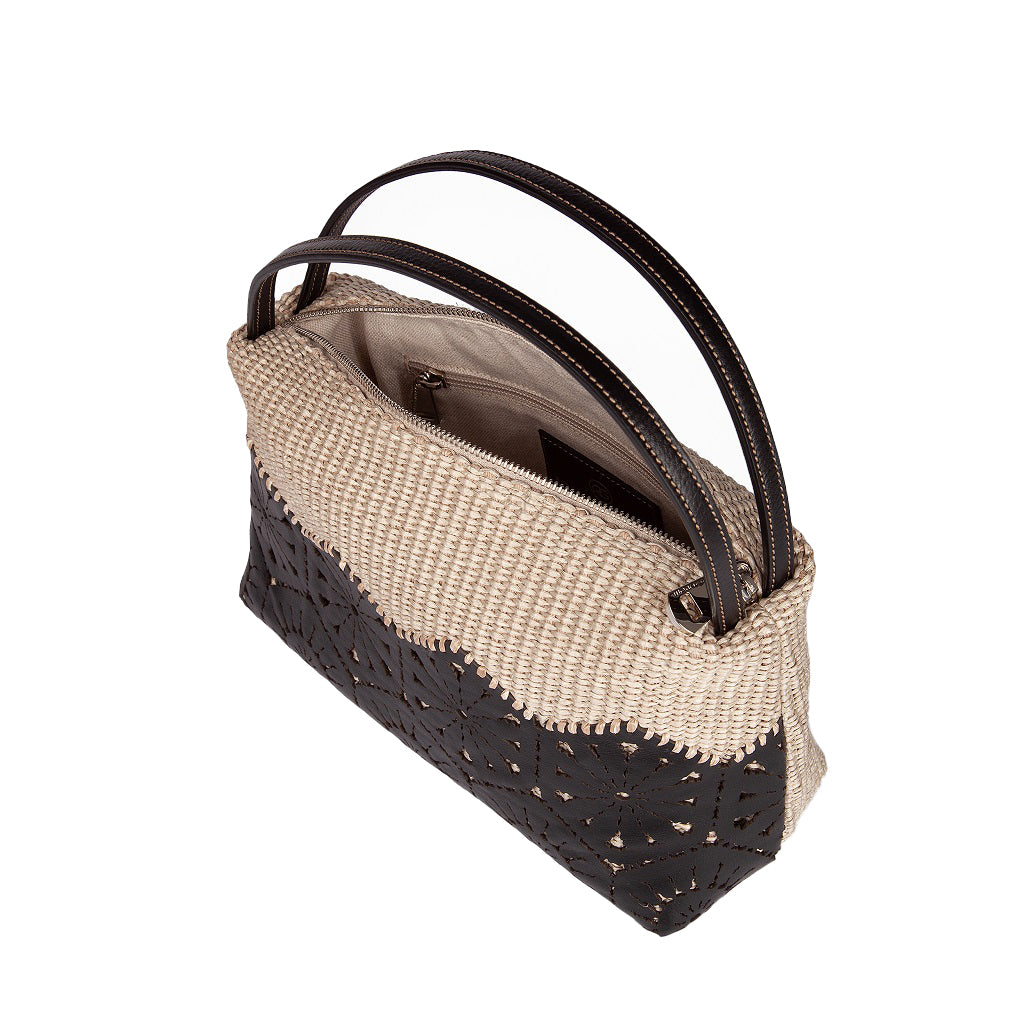 Giulia Geometric Lace Top Handle Bag