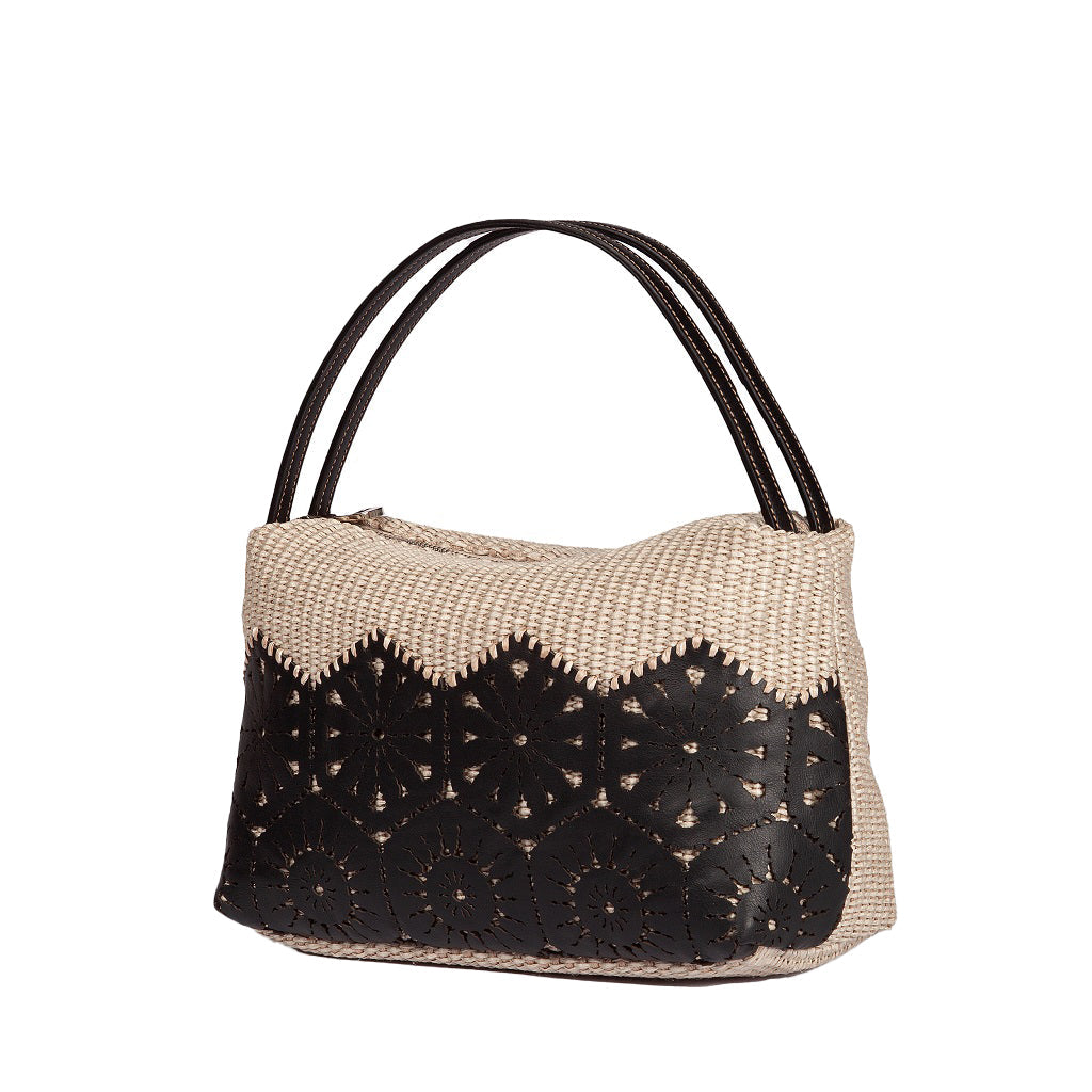 Giulia Geometric Lace Top Handle Bag