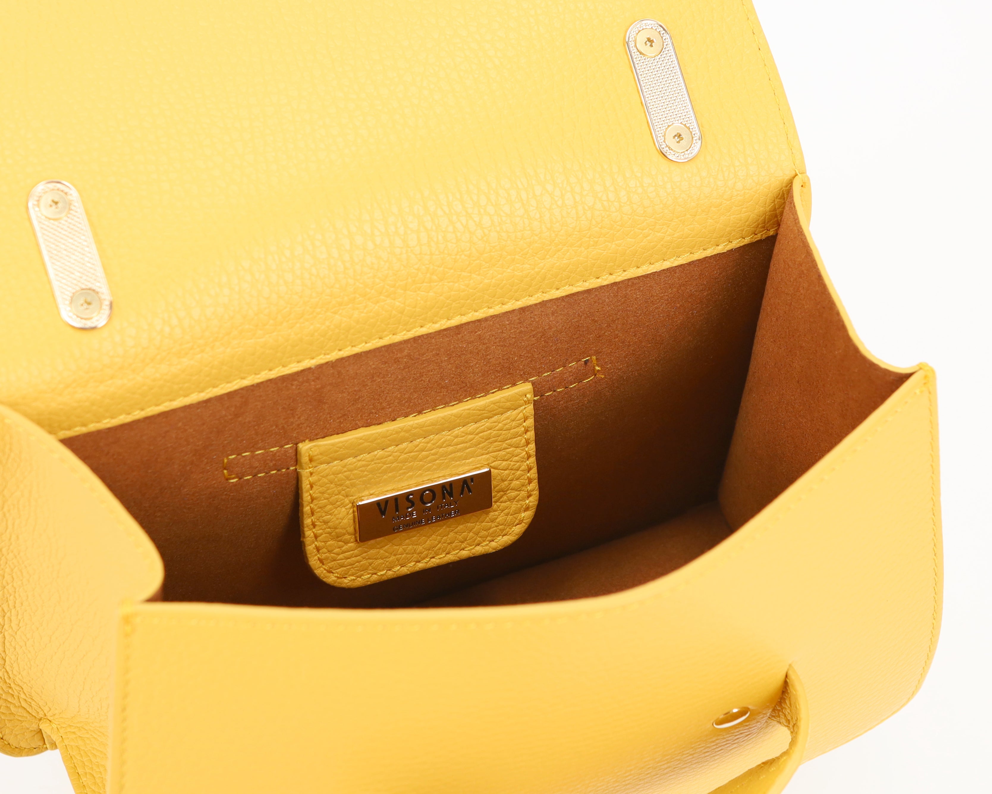 LINDA Italian Calf Leather Shoulder Bag by Visona'