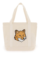 Maison Kitsune fox head tote bag