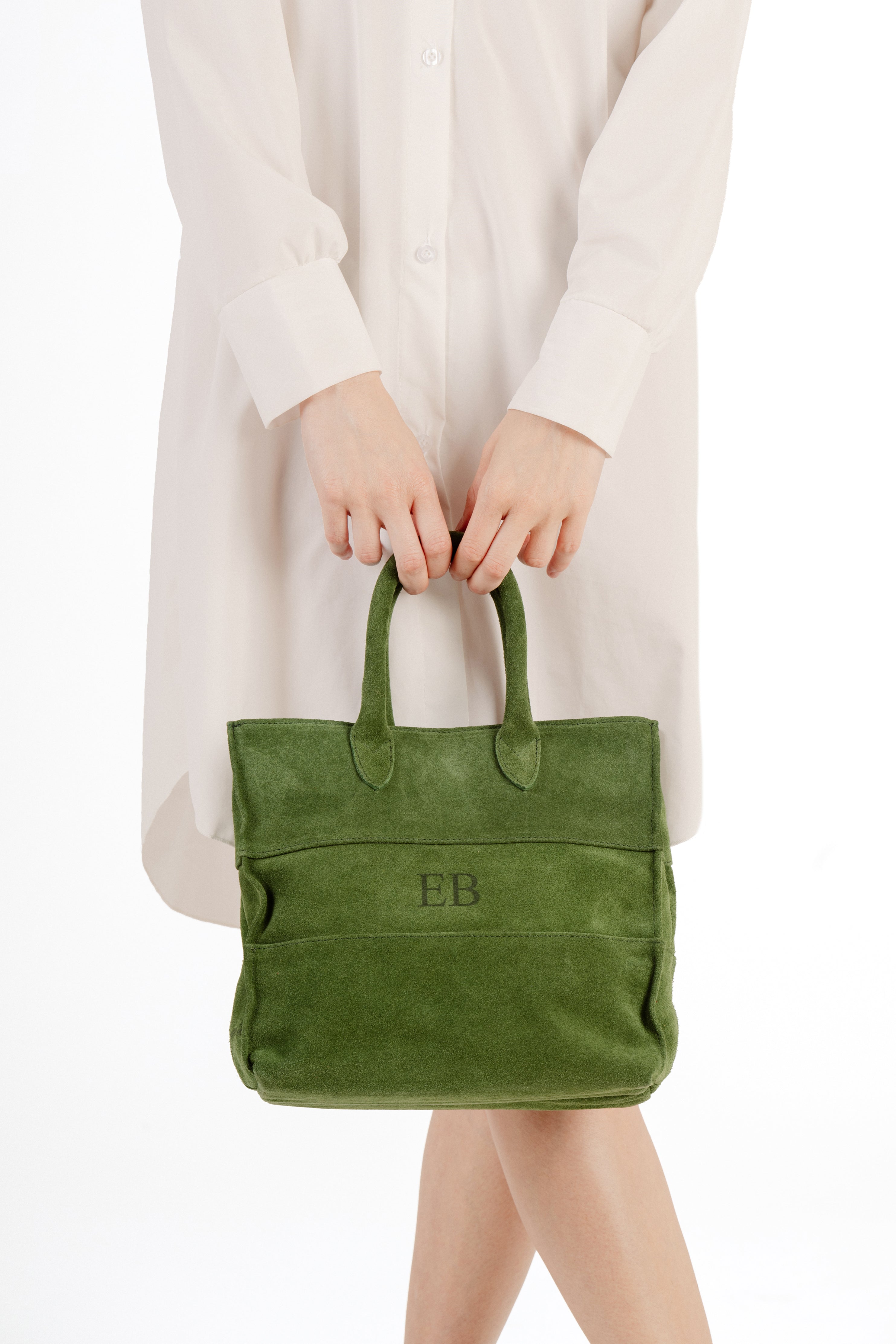 Emmy Boo Suede Panarea Top Handle Bag