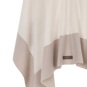 Lorena Two-Tone Cashmere V-Neck Poncho by Curling Collection