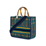 Meribel Madras Velvet Wool Top Handle Bag by ViaMailBag