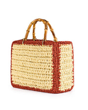 Milos Crochet White Bamboo Handbag
