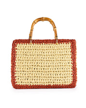 Milos Crochet White Bamboo Handbag