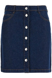 Maison Kitsune japanese denim mini skirt