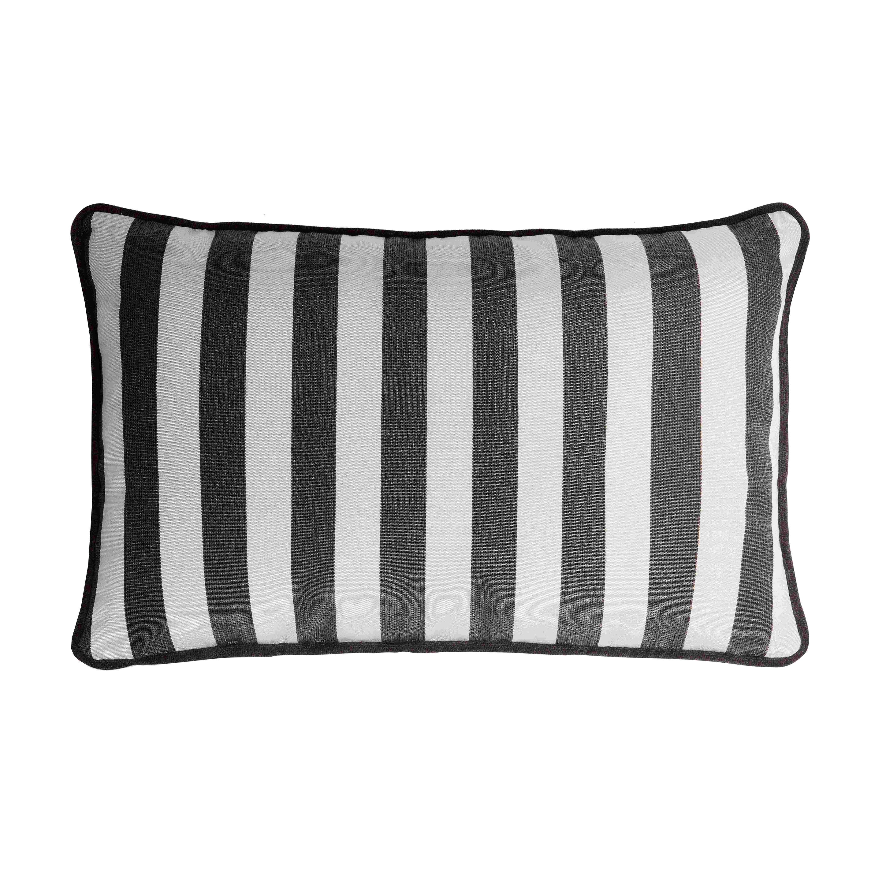 Carbon Stripe Luxe Pillow