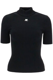 Courreges short-sleeved ribbed re-e