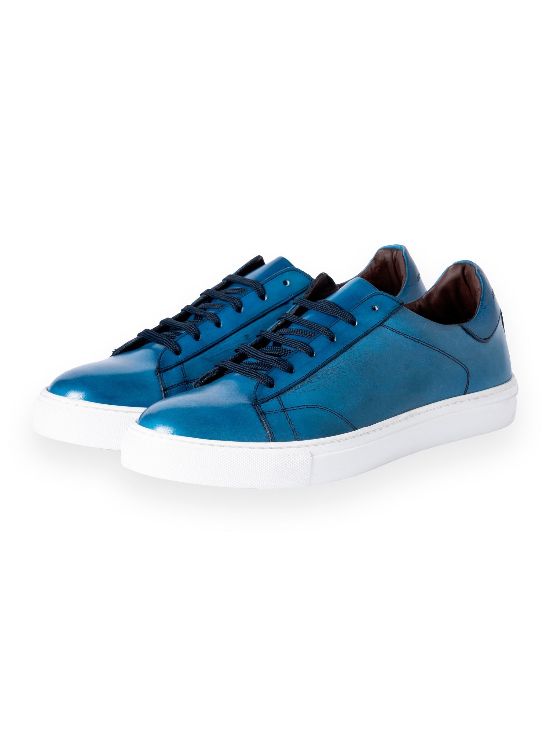 Ferragamo Blue Leather Sneaker Blouse