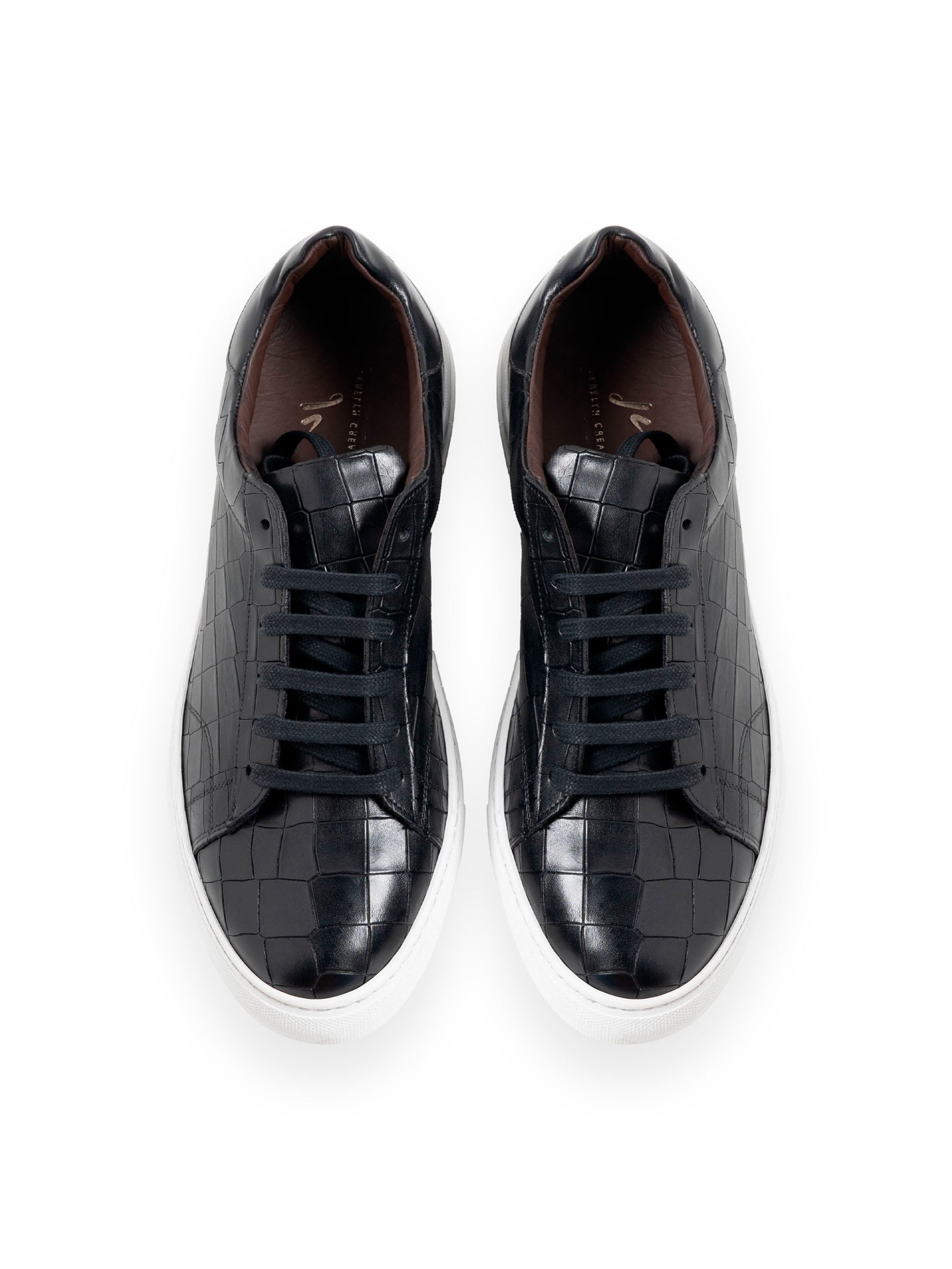 LENDL Black Elegance Italian Leather Sneakers by Jerelyn Creado