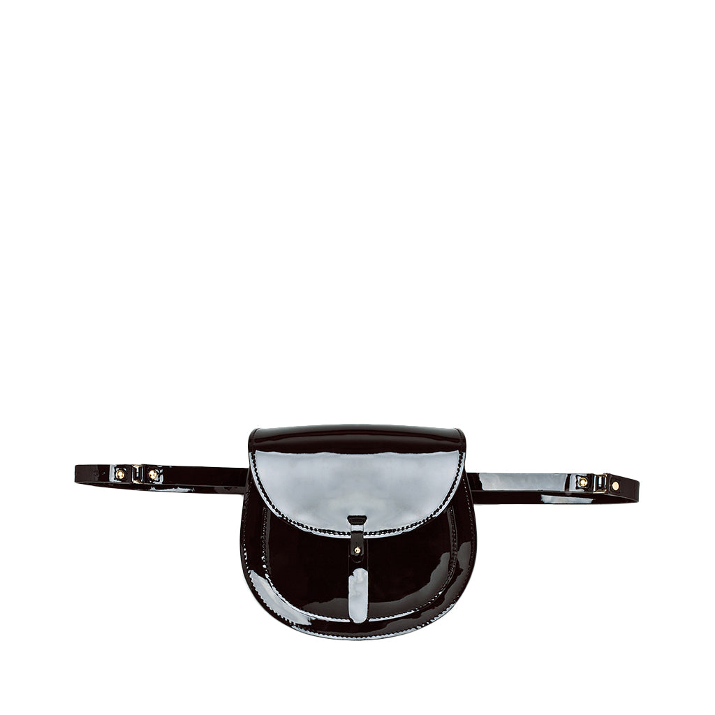 Sara Valente Italian Patent Leather Convertible Crossbody/Belt Bag