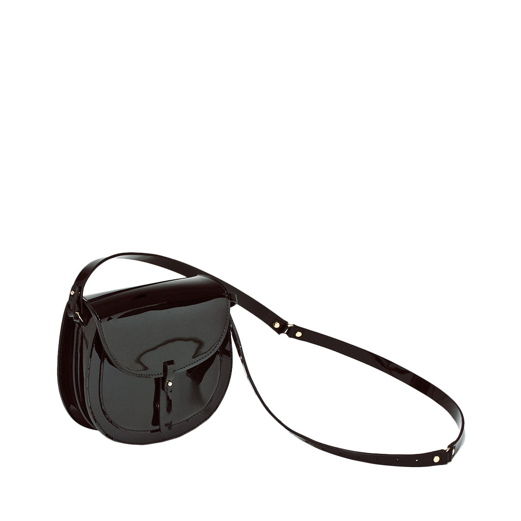 Sara Valente Italian Patent Leather Convertible Crossbody/Belt Bag