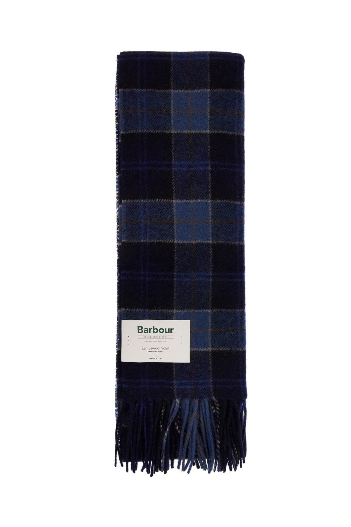 Barbour wool tartan scarf for