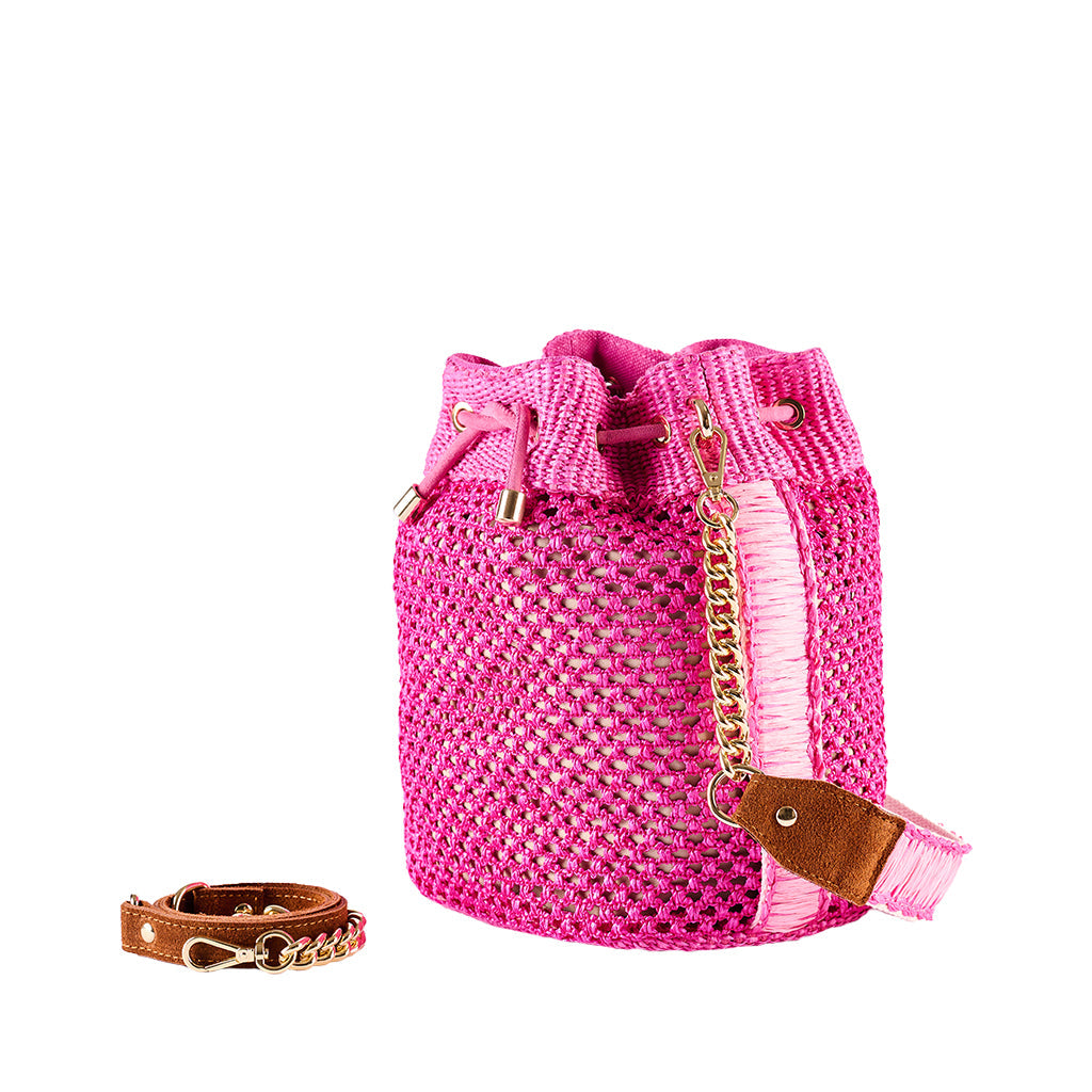 ViaMailBag Raffia Bouquet Bucket Bag