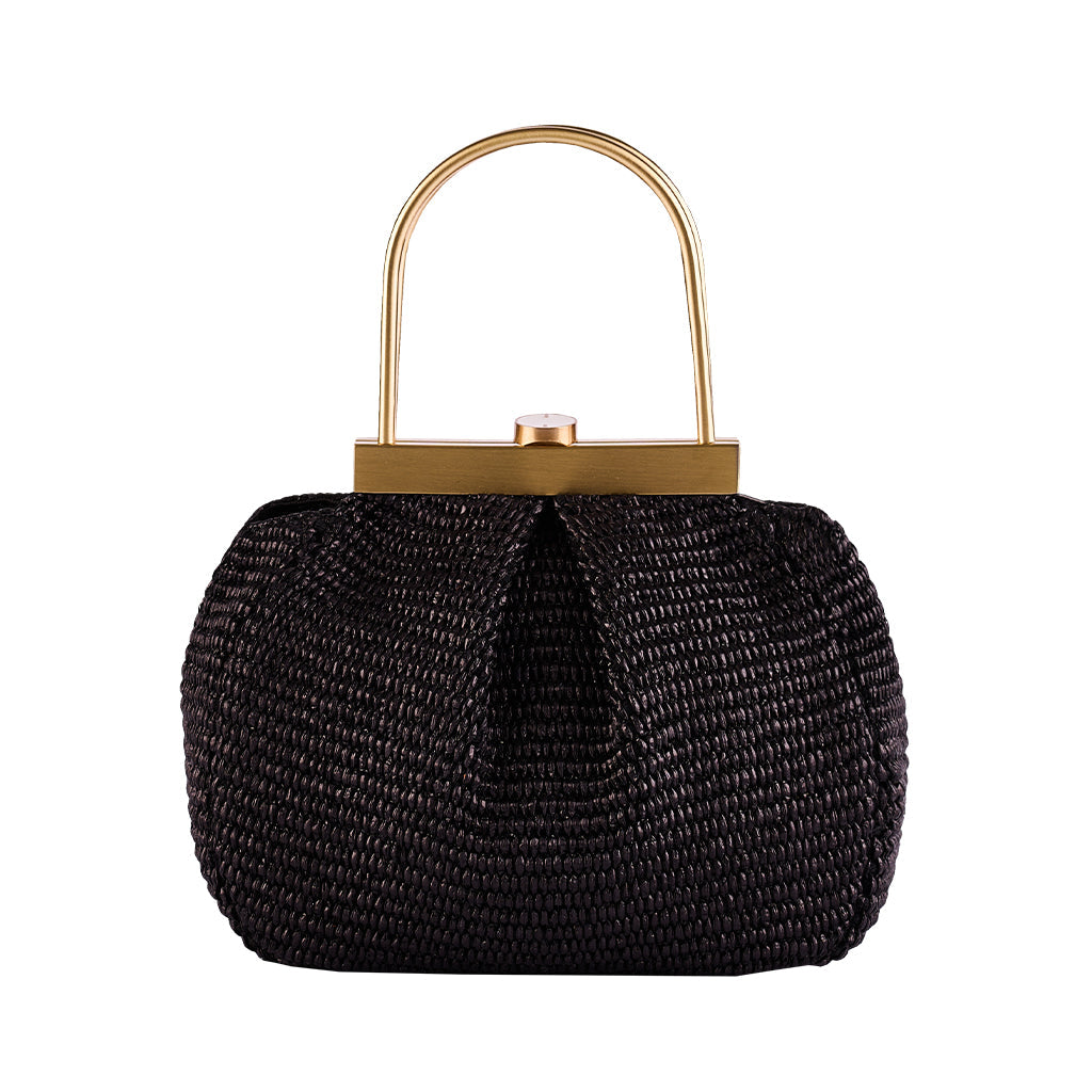 Daisy Chic Italian Raffia Top Handle Bag